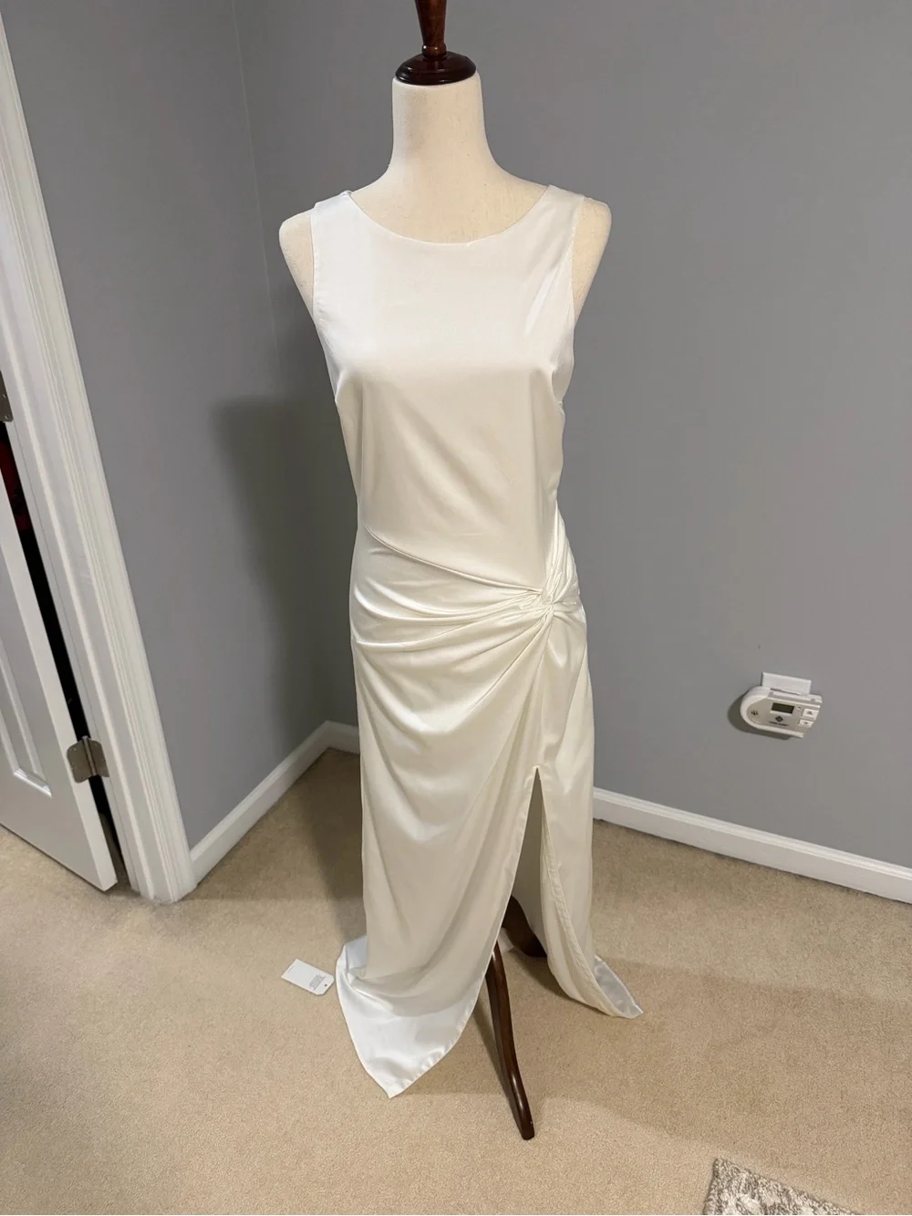 Abercrombie & Fitch White Satin Effect Dress